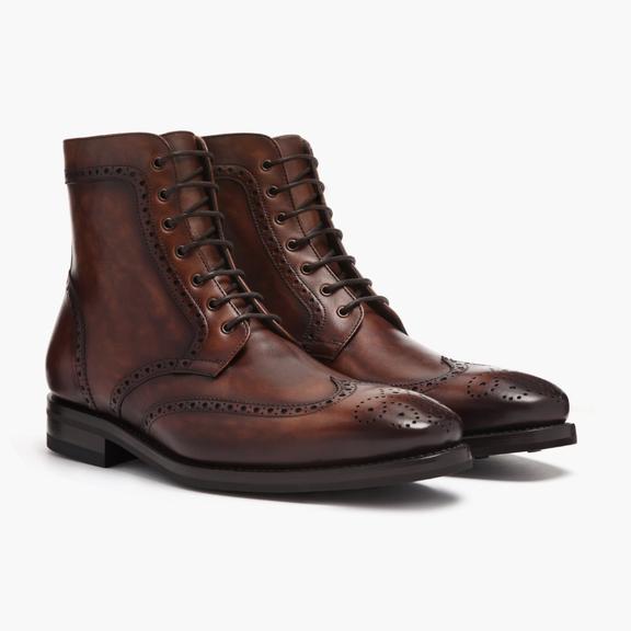 Genuine Leather Goodyear welted Brogue Ankle Boots