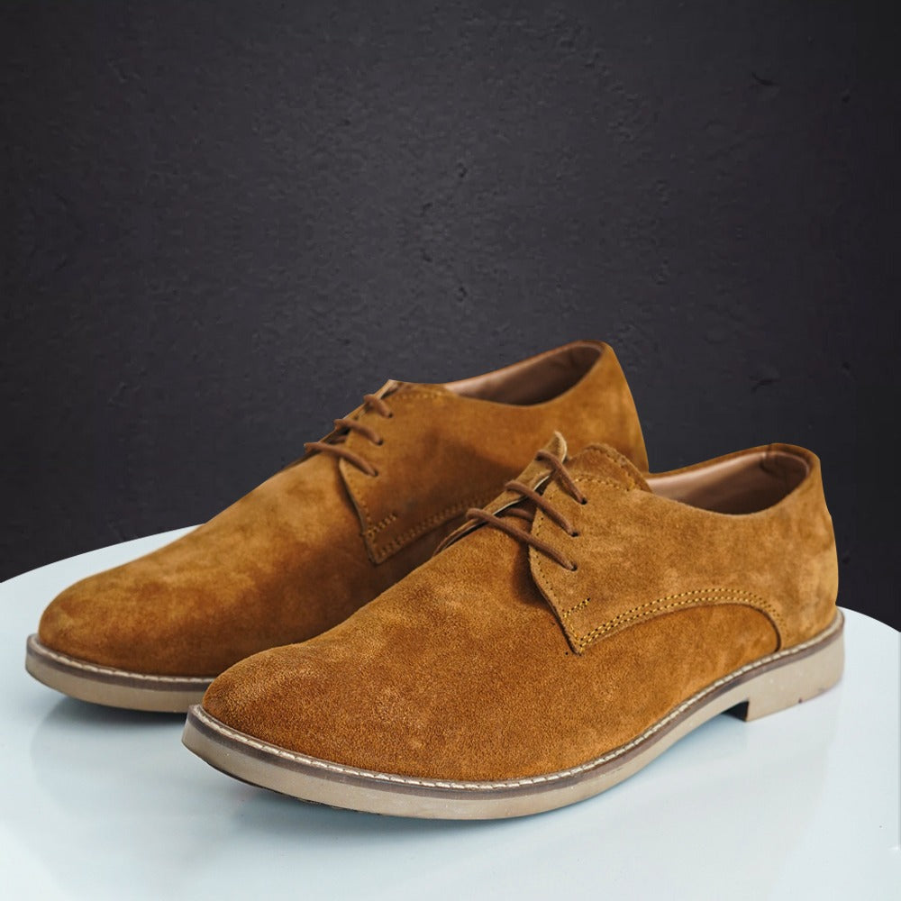Auburn Premium Suede Leather Derby Shoes